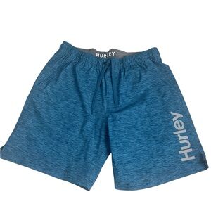 Hurley Men’s XL Blue Swim Trunks with Liner & Drawstring